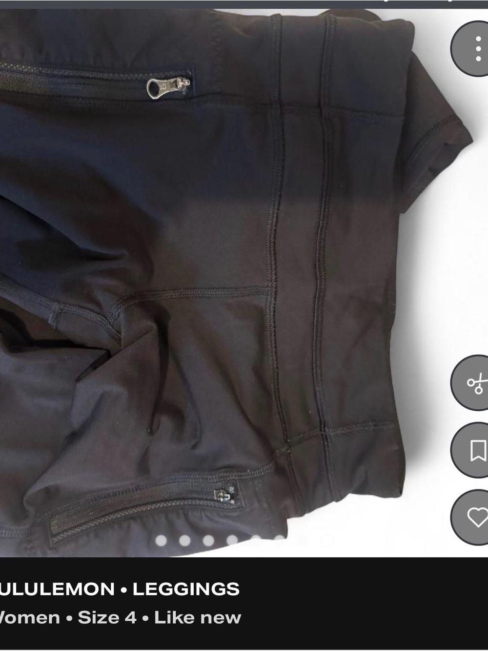 lululemon athletica Black Leggings with Zipper Pockets